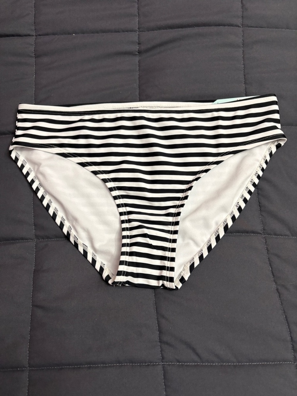 DSG Tomie Print Black & White Stripped Swim Bottoms - Size: Small - NWT
